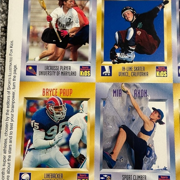 Uncut sheet of Sports Illustrated for Kids cards from Series 2 September 1996 - Picture 5 of 7